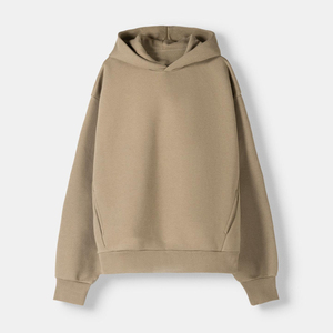 Sweat-shirt à capuche oversize pour homme, couleur unie, en molleton bouclette, coupe décontractée, idéal pour l'automne, manches classiques, avec poches - Product Image 1