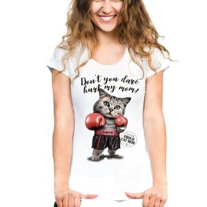 Haut de gamme qualité personnalisé imprimé à manches courtes coton écologique Biowashed Streetwear T-shirt pour dames broderie Plus - Product Image 1