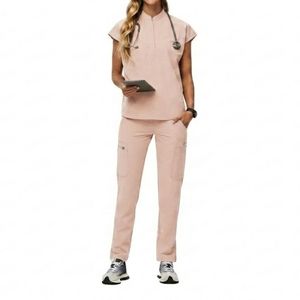 Custom Nurse <b>Scrubs</b> <b>Set</b> Breathable Medical Uniform Comfortable Hospital Workwear OEM Apparel Manufacturer Nurse <b>Scrubs</b> <b>Set</b> - Product Image 4