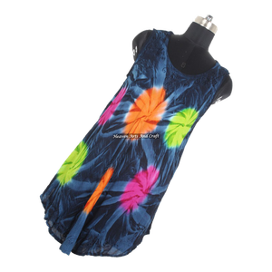 Nouvelle Robe Tie-Dye Personnalisée en Tissu Rayonne 2026 pour la Plage, Robe Bohème Gypsy Tie-Dye, Robe de Soirée en Rayonne, Robe Parapluie pour Femme - Product Image 3