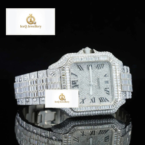 Montre de luxe haut de gamme en moissanite et diamants, style hip-hop VVS, pour événements et cadeaux spéciaux - Product Image 6
