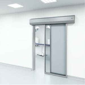 Système de porte coulissante automatique à une seule feuille en verre, durable et de haute qualité : Économe en énergie et fonctionnement silencieux - Product Image 5