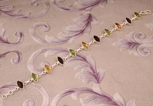 Pulsera de Piedras Preciosas de Cuarzo Multicolor, Joyería Hecha a Mano en Plata de Ley 925, Pulsera de Cristal Natural, Regalo de Moda para Mujer - Product Image 3