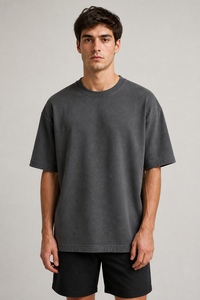 Fornitore di t-shirt in jersey di cotone 100% <span class=keywords><strong>a</strong></span> Tiruppur, Tamil Nadu, t-shirt oversize bianche, fabbrica di Tiruppur, t-shirt oversize da uomo con scollo rotondo. - Product Image 1