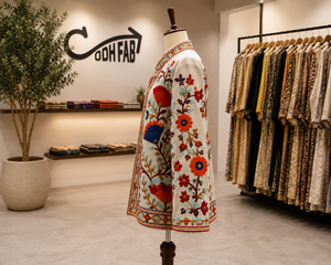 Hand Embroidered Suzani Jacket <b>Women</b> Floral Boho <b>Coat</b> Vintage Ethnic Designer Outerwear Winter Stand 100% Cotton Wholesale - Product Image 2