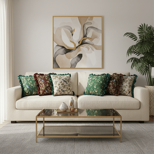 SOGA 6-Piece Enchanted <b>Garden</b> Floral Emerald Avian Oasis Christmas Holiday Pillowcase Set 45cm <b>Cushion</b> <b>Covers</b> - Product Image 3