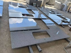 Plans de travail en granit naturel Vietnam, base blanche avec taches grises, finition polie, pour cuisine, salle de bain, meuble-lavabo, design moderne - Product Image 6