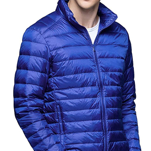 Veste d'hiver rembourrée en duvet, couleur unie, avec logo personnalisé, pour homme, vente en gros - Product Image 6