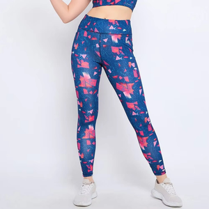 Leggings de yoga pour femmes à motif floral, taille haute, extensibles, pour l'entraînement, la gym, le fitness - Product Image 2