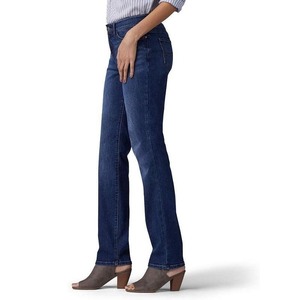 Jeans pour femmes - Pantalon en denim coupe droite personnalisé, coton de haute qualité, coupe droite, taille haute, jeans grande taille pour femme - Product Image 3