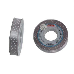 Nastro Argentato a Pois 1,5 cm 25 Iarde per Artigianato e Decorazioni - Product Image 1