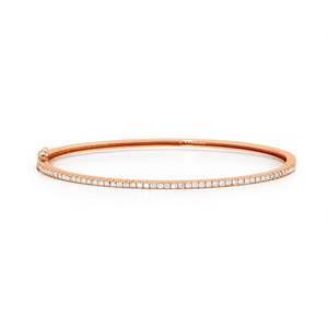 Brazalete de Diamantes Redondos Cultivados en Laboratorio, Media Eternidad, Oro Rosa Sólido de 14K, 18K, 22K, VVS, VS, SI, D a G, Joyería Fina de Lujo, OEM, ODM - Product Image 5