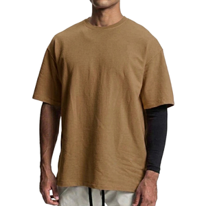 Camiseta Lisa de Algodón 100% de Punto Grueso Oversize, Diseño Personalizado Vintage, Venta al por Mayor Directa de Fabricante - Product Image 4