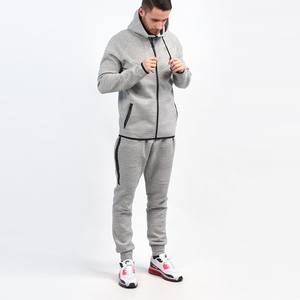 Survêtements d'hiver à capuche respirants 100% coton, vêtements de sport unis, ensemble de course et d'entraînement, logo personnalisé - Product Image 6