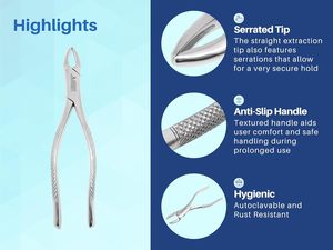 Forceps d'extraction dentaire pour incisives, canines, premolaires et molaires, dents supérieures et inférieures, outils d'extraction dentaire orale - Product Image 3