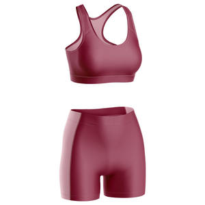 Conjunto de Yoga Personalizado al por Mayor para Mujer, de Secado Rápido, Sin Costuras, 2 Piezas, Shorts de Cintura Media y Sujetador Deportivo con Soporte Antibacteriano Frontal - Product Image 4