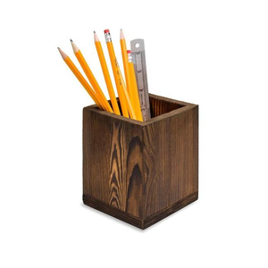 Contenedor de Escritorio Ecológico para la Escuela y la Oficina, Portalápices Estándar, Portaplumas de Madera Natural Artesanal - Product Image 3