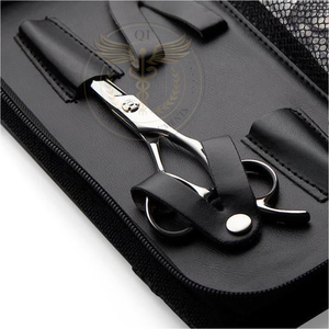 Ensemble de ciseaux de coiffure professionnels de qualité supérieure - Ciseaux de coupe et d'éclaircissement en acier inoxydable avec étui en cuir pour usage en salon - Product Image 4