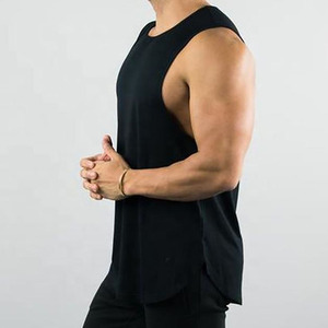 Men's Sleeveless Tank Top O-Neck Solid Woven Casual <b>Muscle</b> Fit Workout <b>Vest</b> Plus Size Cotton/Spandex Quick Dry Breathable - Product Image 2