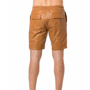 New Style Custom Made Cheap Price <b>Men</b> <b>Leather</b> <b>shorts</b> Solid Color Breathable Lightweight <b>Men</b> <b>Leather</b> <b>shorts</b> For Online Sale - Product Image 2