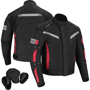 Bacca Moto <b>Genuine</b> <b>Leather</b> and PU Motorbike Racing <b>Jacket</b> Waterproof CE Armoured for Men and Boys XS to XL Sizes - Product Image 1