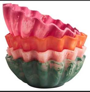 Bol de service décoratif léger en résine émaillée, poli à la main, écologique, classique, pour la maison, l'hôtel, les mariages, les aliments et les salades MN - Product Image 5