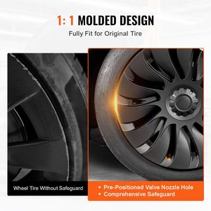Copricerchi da 19 Pollici per Model Y 2020-2024, Completamente Compatibili, in ABS PC, con Protezione a Scatto, Foro per Valvola, Compatibili con X One - Product Image 3