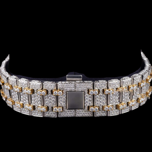 Reloj de Hombre Moderno y Lujoso con Incrustaciones de Diamantes Moissanite, Estilo Hip Hop, Caja Redonda con Diseño Clásico, Superventas - Product Image 2