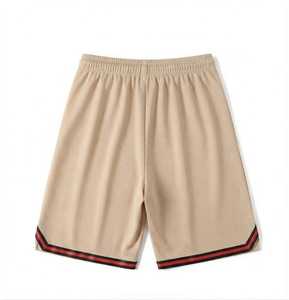Pantalones Cortos de Baloncesto para Hombre, Transpirables, Color Beige, Personalizados, 100% Poliéster, Secado Rápido, Malla Elástica, Estampado Digital Lateral, Venta al Por Mayor - Product Image 2