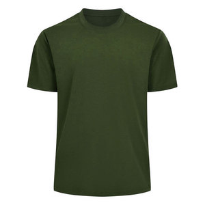 Men's Black Oversized Short Sleeve O-Neck Knitted Casual Solid Color Eco-Friendly Front Logo 100% Cotton T-Shirt - Product Image 3