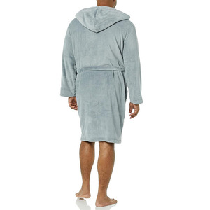 2026 New Style Factory Direct Sale Velvet Fabric Made Bathrobe Custom V-Neck Collar Unisex Embroidery <b>Bath</b> Robes For Unisex - Product Image 5
