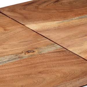 Consolle in Argento con Legno di Acacia Naturale, Elegante Arredo per la Casa - Product Image 6