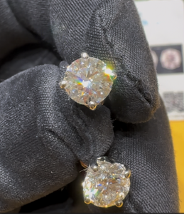 Pendientes de Diamante Cultivado en Laboratorio de Platino de 2.00 CT con Cierre de Rosca para Mujer, Certificados por IGI, Diseño de Cierre Seguro, Joyería Fina, Regalo Brillante - Product Image 5
