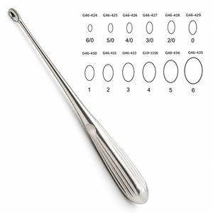 Curettes de fusion spinale à dos plat en acier inoxydable, avec poignée creuse à coupe standard, pour kit d'instruments chirurgicaux - Product Image 6