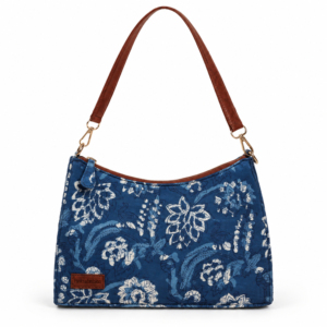 Bolso de hombro con estampado floral, correa marrón desmontable y solapa frontal para mujer - Product Image 5