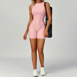 YIYI Manufacturer Stitch Design Rompers Gym <b>Women</b> Shockproof High <b>Women</b> Suits Jumpsuit <b>Women's</b> Sports Fitness Yoga Sets - Product Image 5