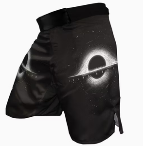 MMA Shorts <b>Men</b> Black Sublimation Print Quick Dry Mixed Martial Arts Wear Regular Fit Adult Fight <b>Trunks</b> - Product Image 1