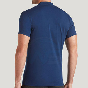 Camiseta de Cuello Alto Tejida Personalizada para Hombre, Algodón Suave, Manga Corta, Estilo Casual Moderno, Secado Rápido, Ecológica, Transpirable - Product Image 3