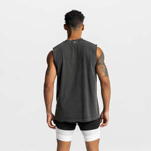 Ropa Deportiva NESTA SPORTS para Hombre, Camisetas sin Mangas de Algodón de Alta Calidad, Estilo Moderno con Lavado Ácido, Camiseta Deportiva para Gimnasio - Product Image 3