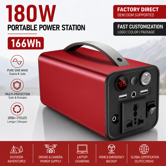 Customized 110V 220V Portable Lithium Ion Power Bank AC Outlet Jump Starter 166Wh/45000mAh Laptop Charger Backup Power Station