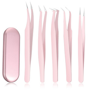 Kit de Belleza para el Cuidado Personal, Juego de Pinzas para Pestañas con Punta Afilada, Juego de Pinzas para Pestañas Duraderas - Product Image 1