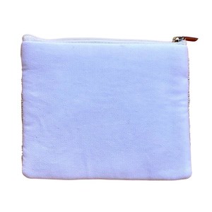 ALI FASHION ART Pochette crème à fermeture éclair, intérieur blanc, fermeture éclair dorée, motif floral, forme rectangulaire, en polyester, pour voyage et soirée - Product Image 3