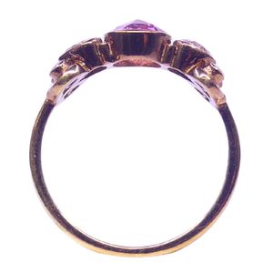 ทองคำชุบ 14K หรูหรา คลาสสิก ประดับเพชรพลอยสีชมพูเจียระไนแบบเหลี่ยม ทรงช่องทาง เหมาะสำหรับทั้งชายและหญิง ใช้ในโอกาสหมั้นและวันครบรอบ - Product Image 3