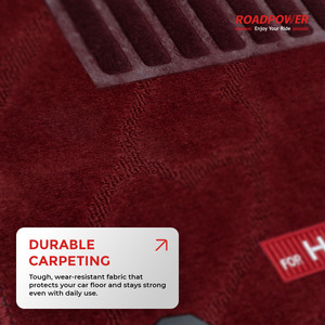 Alfombrillas ROADPOWER (RP-MAT-HILUX) 3 Piezas para Hilux Color Granate, Alfombrillas de Primera Calidad con Revestimiento Antideslizante para Todas las Estaciones - Product Image 3
