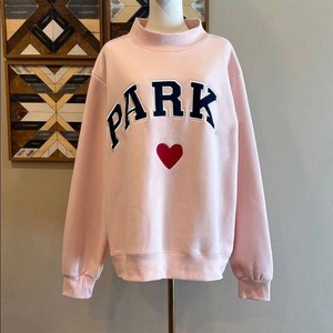 เสื้อสเวตเชิ้ตพิมพ์ลายหัวใจสีชมพูทรงโอเวอร์ไซส์ปักลาย 2 ชิ้น ชุดลำลองสำหรับผู้ชายใส่ในฤดูใบไม้ร่วง ผ้าเฟรนช์เทอร์รี่ถัก - Product Image 1