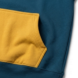 Sweat-shirt à capuche pour homme, color block, avec logo Rhino Basketball, patchwork, poche kangourou - Product Image 5