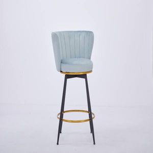 Ensemble de 2 tabourets de bar à hauteur de comptoir, pivotants à 360 degrés, avec dossiers rembourrés, pieds en métal, hauteur d'assise de 26 pouces, pivotants à 360 degrés - Product Image 3