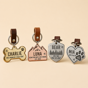 Custom Shape NFC Pet Tag | Metal Artisan Dog ID Tag for Retail & Gift Brands — Wholesale OEM | Vietnam Factory - Product Image 3