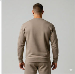 สเวตเตอร์ผ้าฝ้ายสำหรับผู้ชายและ100% สเวตเชิ้ตมีฮู้ดสำหรับทุกเพศเสื้อกันหนาวผ้าฝ้ายออกแบบได้ตามที่ต้องการ - Product Image 3