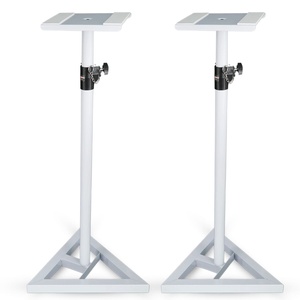 5 Core <b>Speaker</b> <b>Stand</b> 2Pc Heavy Duty Adjustable Telescoping Height 59.5" Triangle Base 100Lb Capacity - Product Image 1